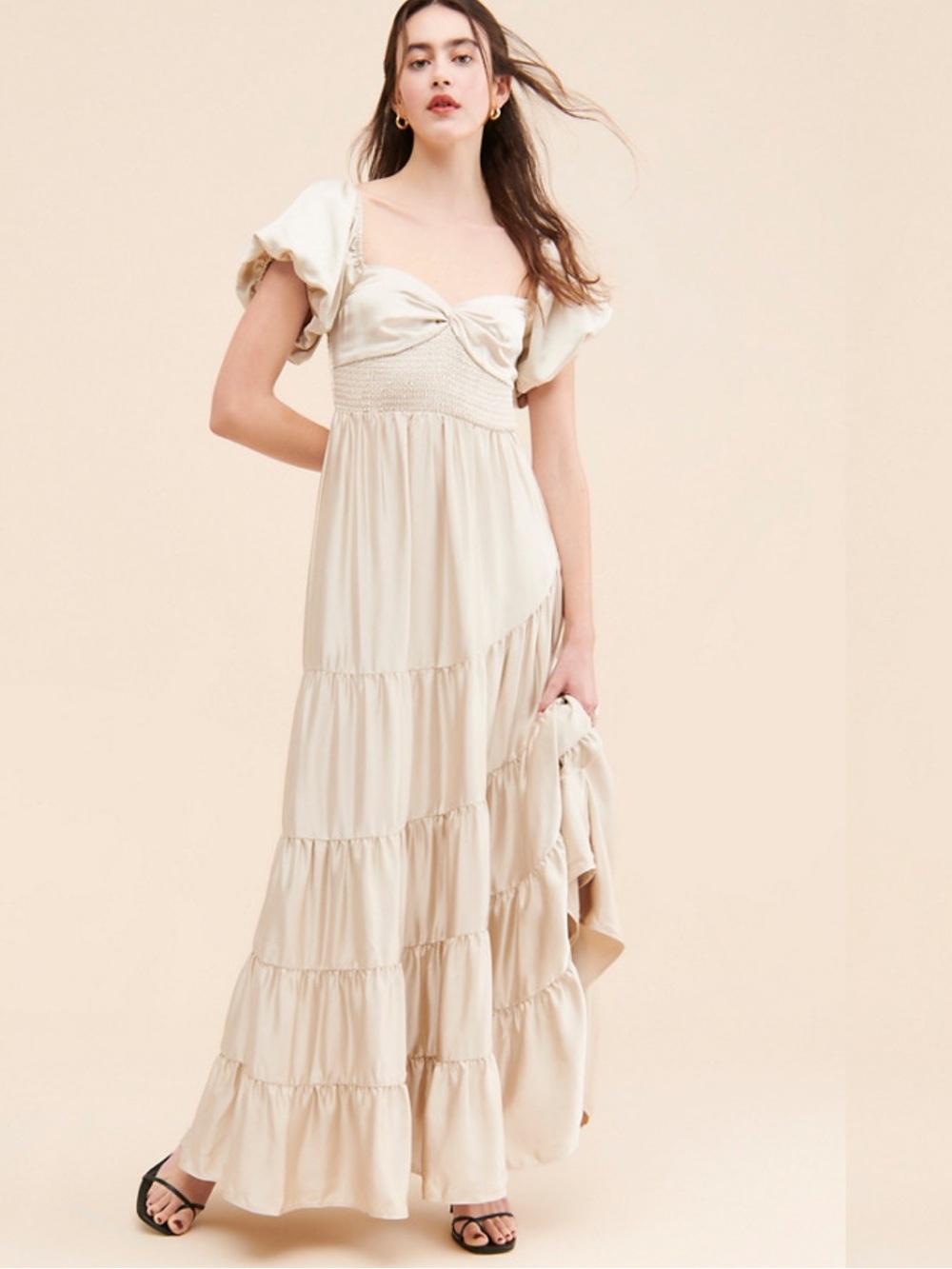 Free People Sundrenched Silky Maxi Dress